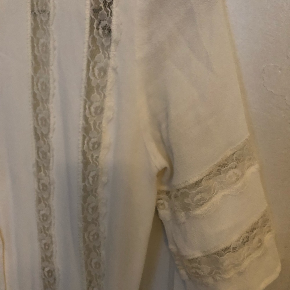 Rebecca Taylor beautiful silk material midi dress in cream color